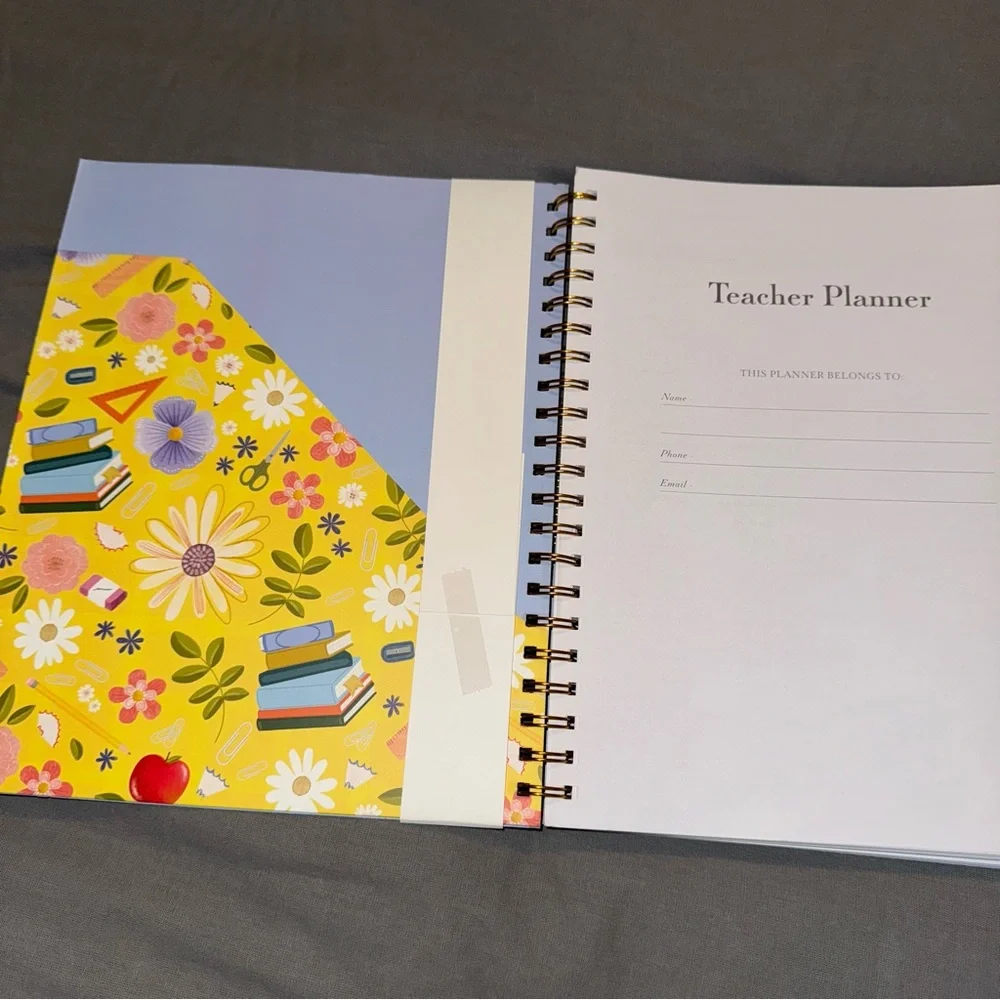 🟣4/$20 New Teacher Planner 12-Month Calendar